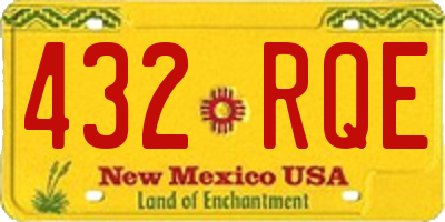 NM license plate 432RQE