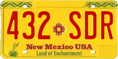 NM license plate 432SDR