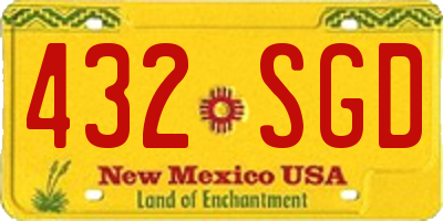 NM license plate 432SGD