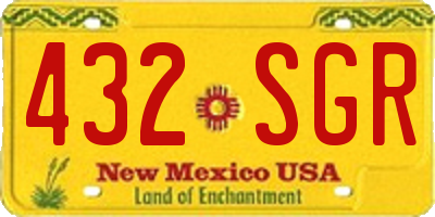 NM license plate 432SGR
