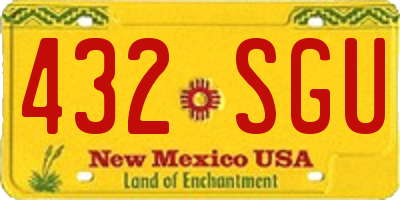 NM license plate 432SGU