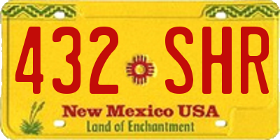 NM license plate 432SHR