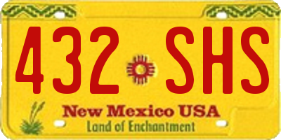 NM license plate 432SHS