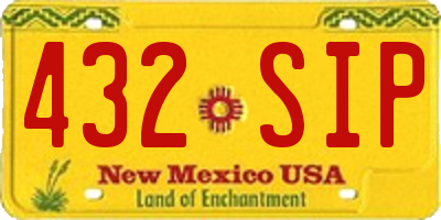 NM license plate 432SIP