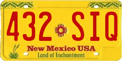NM license plate 432SIQ