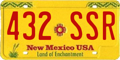 NM license plate 432SSR