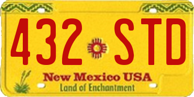 NM license plate 432STD