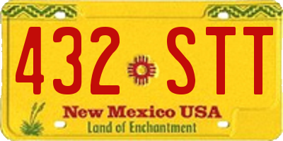 NM license plate 432STT