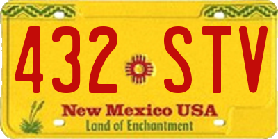 NM license plate 432STV