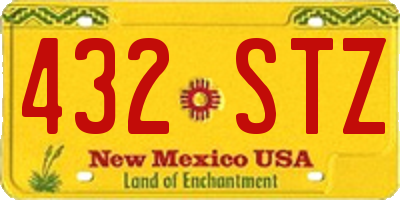 NM license plate 432STZ