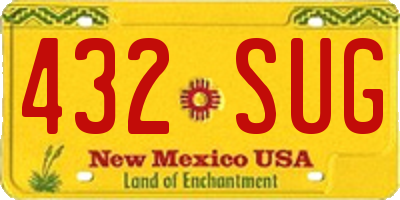 NM license plate 432SUG