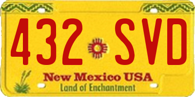 NM license plate 432SVD