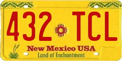 NM license plate 432TCL
