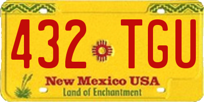 NM license plate 432TGU