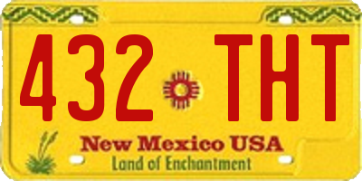 NM license plate 432THT