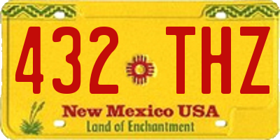 NM license plate 432THZ