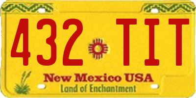 NM license plate 432TIT