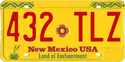 NM license plate 432TLZ