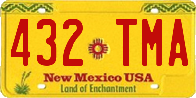 NM license plate 432TMA