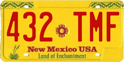 NM license plate 432TMF