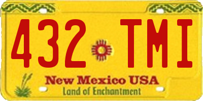 NM license plate 432TMI