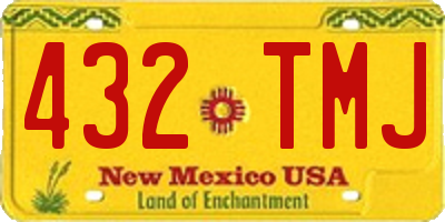 NM license plate 432TMJ