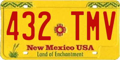 NM license plate 432TMV