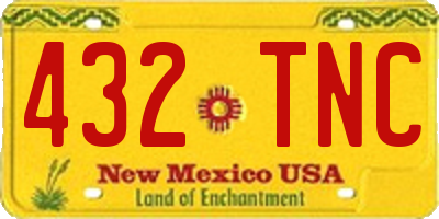 NM license plate 432TNC