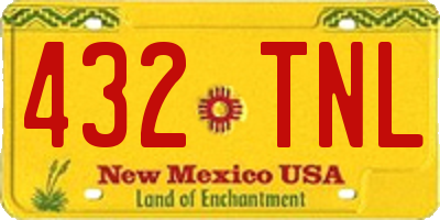 NM license plate 432TNL