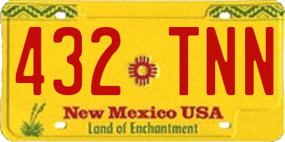 NM license plate 432TNN