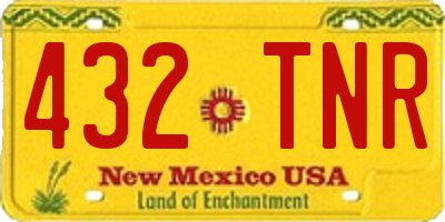 NM license plate 432TNR