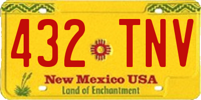NM license plate 432TNV