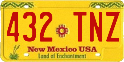 NM license plate 432TNZ