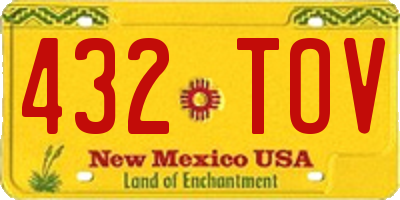 NM license plate 432TOV