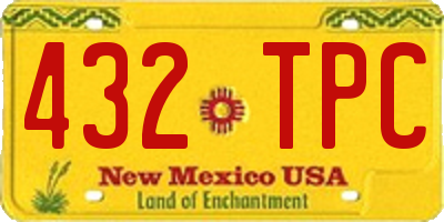 NM license plate 432TPC