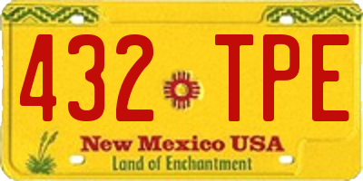 NM license plate 432TPE