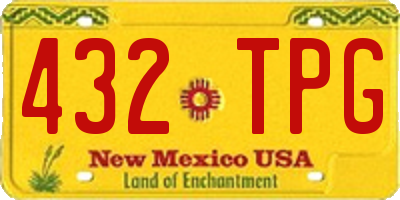 NM license plate 432TPG