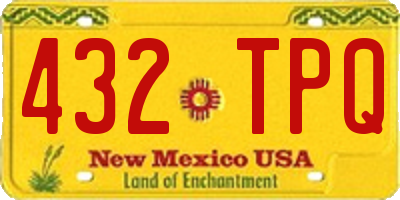 NM license plate 432TPQ