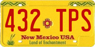 NM license plate 432TPS