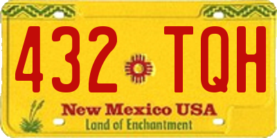 NM license plate 432TQH