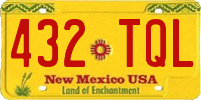 NM license plate 432TQL
