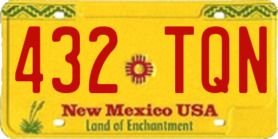 NM license plate 432TQN