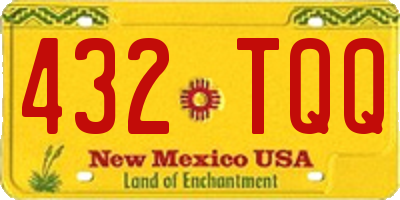 NM license plate 432TQQ