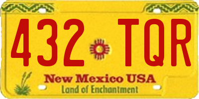 NM license plate 432TQR