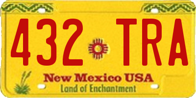 NM license plate 432TRA