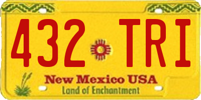 NM license plate 432TRI