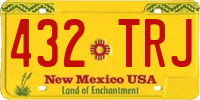 NM license plate 432TRJ