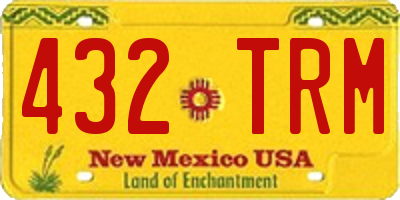 NM license plate 432TRM