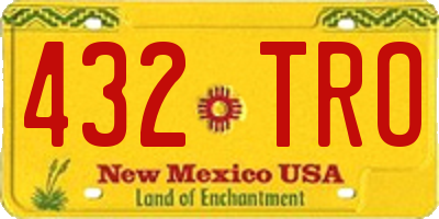 NM license plate 432TRO