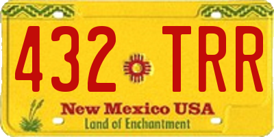 NM license plate 432TRR